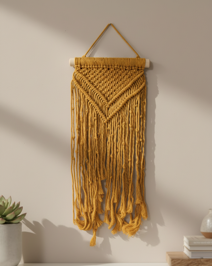 WW&K | Painel macramé Amarelo