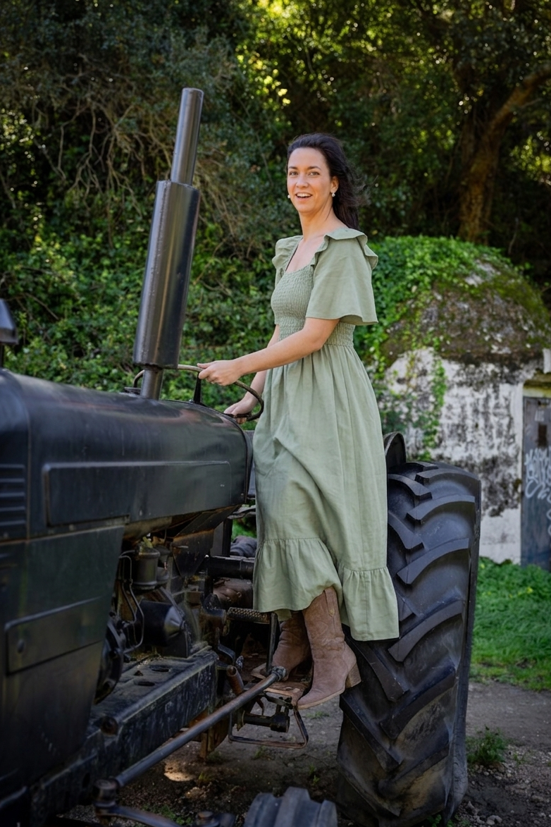 WW&K | Vestido Camélia verde