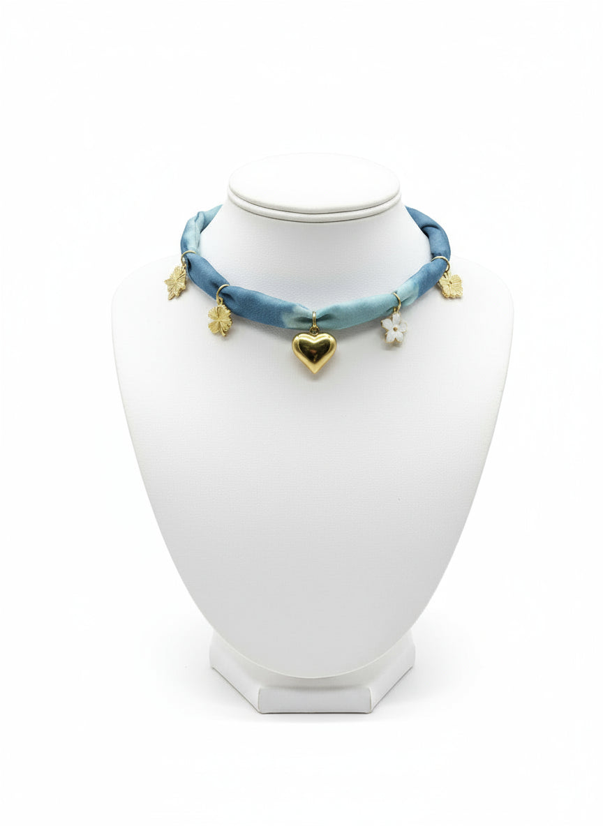 WW&K | Lenço azul "Esmeralda" 