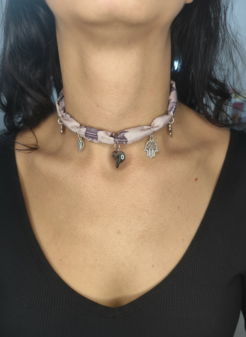 WW&K | Lenço rosa. "Esmeralda" 