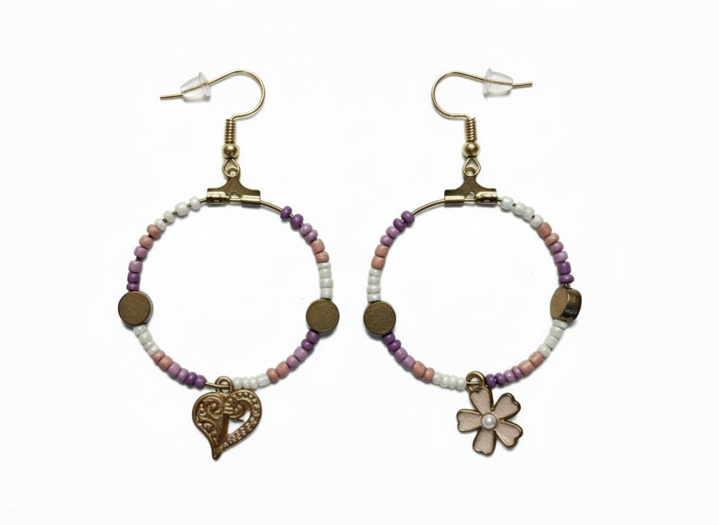 WW&K | brincos missangas com pendente 