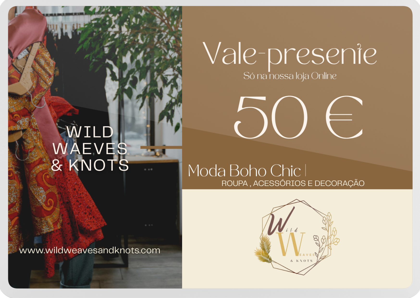 Cartão Presente50 ww&k